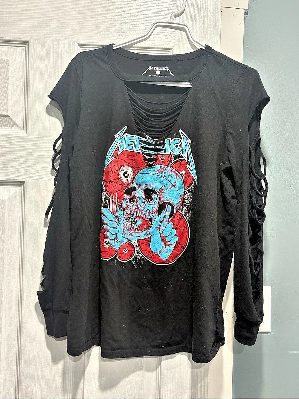 Metallica Very Unique- Long sleeve cut out top